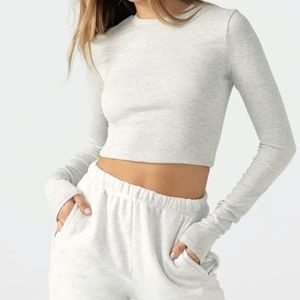 Joah Brown Fitted Cropped Long Sleeve